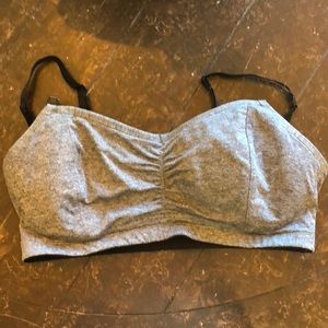 Gray nursing sports bra